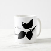 Mug Rose de noir (Devant droit)