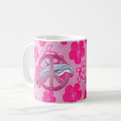 Mug Rose de paix de dauphin (Devant gauche)