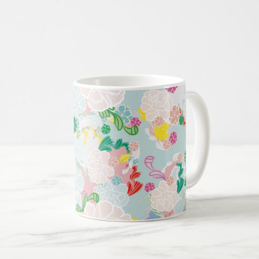 Mug Rose de pivoine (Devant droit)