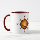 Mug Rose de voilier et de boussole (Gauche)