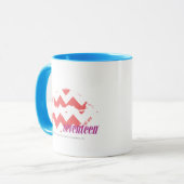 Mug Rose de zigzag (Devant gauche)