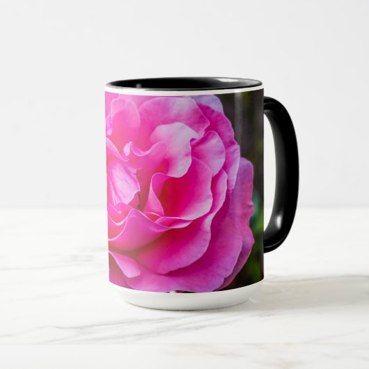 Mug Rose délicate. (Devant droit)