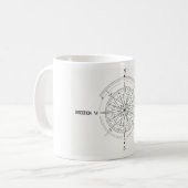Mug Rose des vents de découverte de direction (Devant gauche)