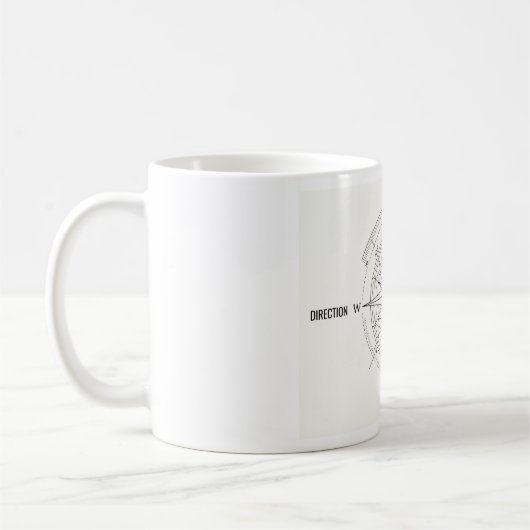 Mug Rose des vents de découverte de direction (Gauche)