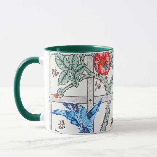 Mug Rose d'Escalades & Petit Oiseau, William Morris (Gauche)