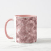Mug Rose doré rose scintillant de luxe (Gauche)