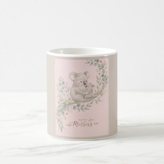 Mug Rose, Douce Maman Koala et Joey (Centre)