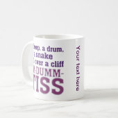 Mug Rose drôle de Ba-Dum-Tiss (Devant gauche)