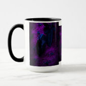 Mug Rose éffrayant en matière noire, araignées noires (Gauche)