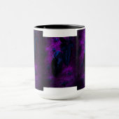 Mug Rose éffrayant en matière noire, araignées noires (Centre)