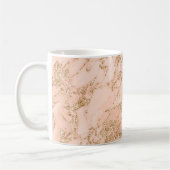 Mug Rose en marbre parties scintillant d'or abstrait (Gauche)