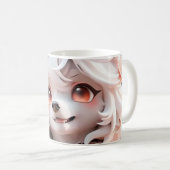Mug Rosé Et Blanc Fluffé (Devant droit)