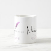 Mug Rose et blanc minimaliste moderne simple Notaire (Centre)