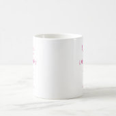 Mug Rose et blanc | Script Décontracté et coeur Valent (Centre)