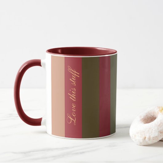 Mug Rose et Bourgogne (Avec donut)