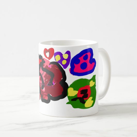 Mug Rose et Ladybug Valentine (Devant droit)