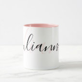 Mug Rose et noir chic personnalisé  (Centre)