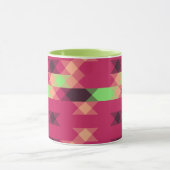 Mug rose et vert géométrique (Centre)