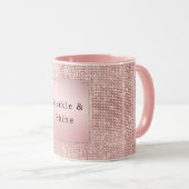 Mug Rose étincelant doré Parties scintillant Brown (Devant droit)