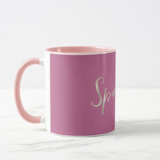 Mug Rose étincelante (Gauche)