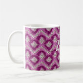 Mug Rose Féminin Violet Blanc Perles Zig Zag (Gauche)