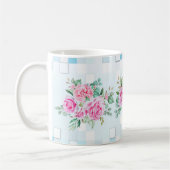 Mug rose Fleur-11 oz-Durable en céramique café Mug (Gauche)