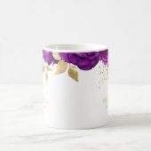 Mug Rose Fleur Or Violet 90e Anniversaire (Centre)