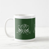 Mug Rose fleuri blanc et vert (Gauche)