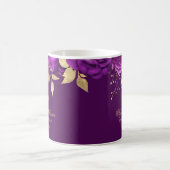 Mug Rose Fleurie Or Violet 90e Anniversaire (Centre)