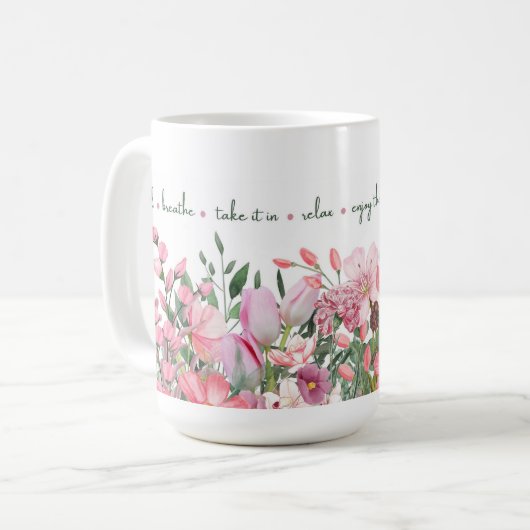 Mug rose floral (Devant gauche)