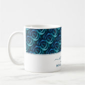 Mug Rose Floral Bleu BIENVENUE À NOTRE MAISON Invité (Gauche)