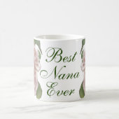 Mug Rose floral de pêche rose ivoire rougissant Nana (Centre)