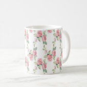 Mug Rose Florale Rose Chic Usé (Devant droit)