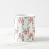Mug Rose Florale Rose Chic Usé (Centre)