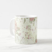 Mug Rose Florale Rose Chic Usé (Devant gauche)