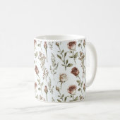 Mug Rose Florale Rouge Rosée (Devant droit)