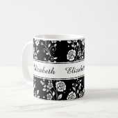 Mug Rose Flower Floral Bota Nom du Motif Imprimer (Devant gauche)
