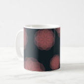 Mug Rose, géométrique, cool, abstraction fleur tendanc (Devant gauche)