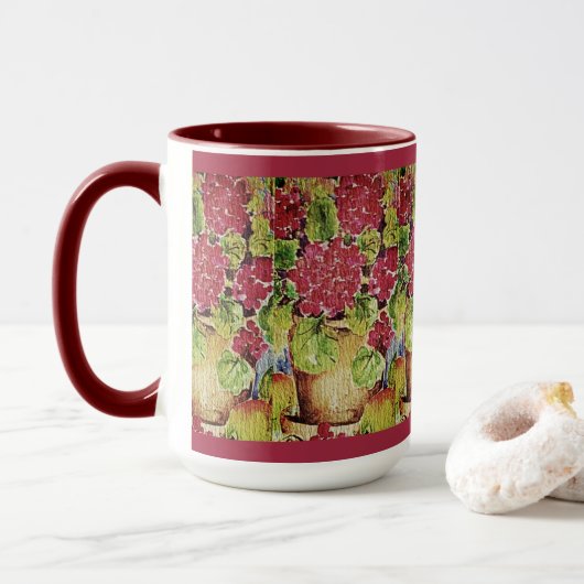 Mug rose géranium (Avec donut)