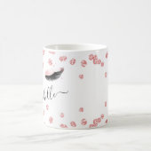 Mug Rose Gold Blush Pink Eyelashes Parties scintillant (Centre)