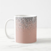 Mug Rose Gold Blush rose Parties scintillant argent Mo (Gauche)