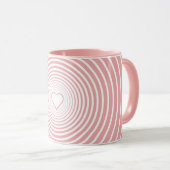 Mug rose Gold Café avec coeur (Devant droit)