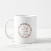 Mug Rose Gold Circle Cadre Mariage Maid of Honor (Gauche)