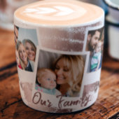 Mug Rose Gold et Blanc Glamour 3 Photos Collage
