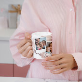 Mug Rose Gold et Blanc Glamour 3 Photos Collage