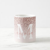 Mug Rose Gold Faux parties scintillant texturé ombre r (Centre)