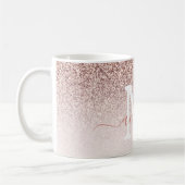 Mug Rose Gold Faux parties scintillant texturé ombre r (Gauche)