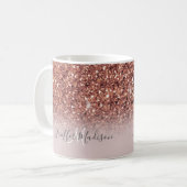 Mug Rose Gold Glitter Drips (Devant gauche)