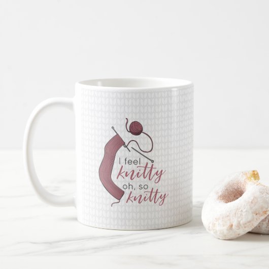 Mug Rose Gold Je Me Sens Knitty, Oh So Knitty (Avec donut)