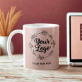 Mug Rose Gold Logo QR Code Website Marketing